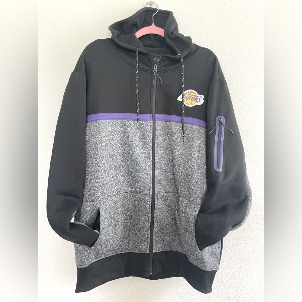 NBA Lakers Hoodie Zipper Sweatshirt with Hood XL Men’s Size NWT